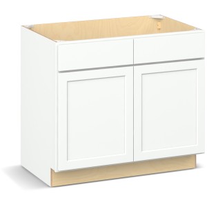 Reliabilt Parkstone II Reliabilt Parkstone II Brilliant White Sink Base Cabinet, 39-in with FF - 641576 | Lowe's Pro Supply